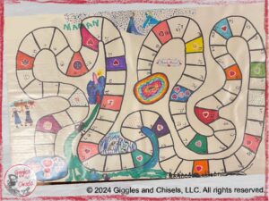 A board game, designed by a young child.