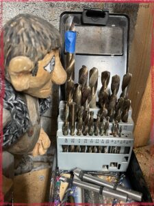 Maurice, a wooden puppet, in a workshop