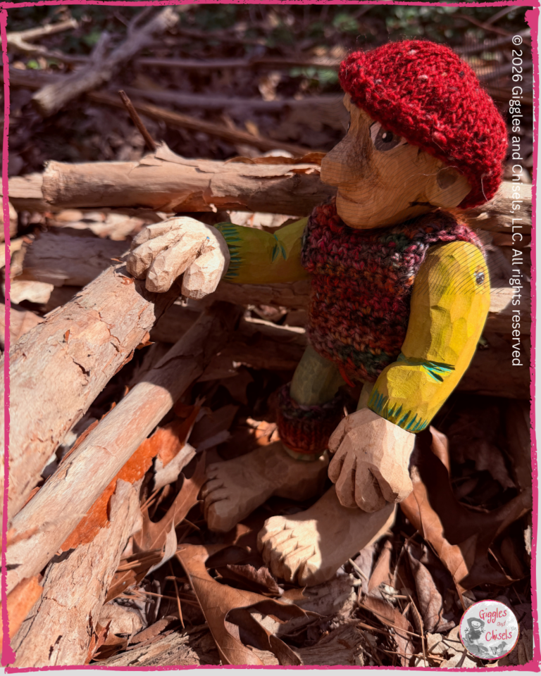 Pierre Qui Roule, a wooden puppet, building a fort