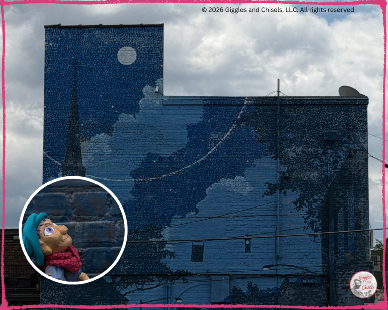 A picture of Blue Mural in Chapel Hill, NC