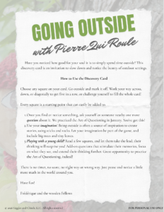 Going outside printable. Cover page