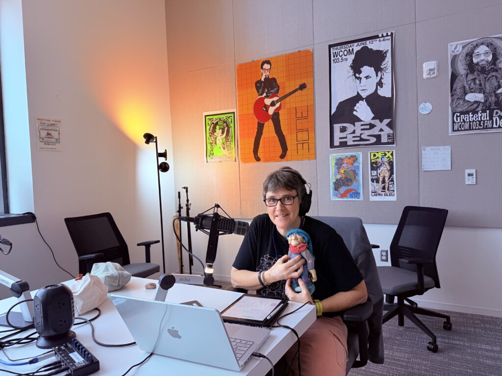 Frederique in the radio studio