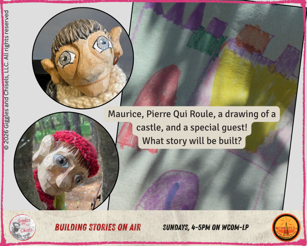 A collage of a wooden puppet, to advertise for a broadcast